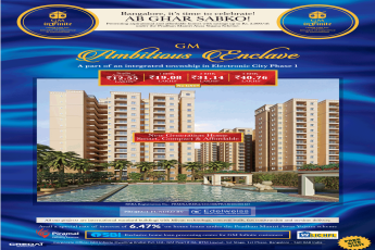 Book 1, 2, 3 bhk & studio apartment at GM Ambitious Enclave in Bangalore